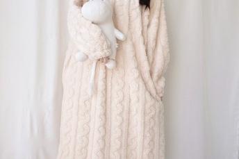 빅사이즈 트위스트 꽈배기 원피스 수면잠옷 여성 파자마 홈웨어