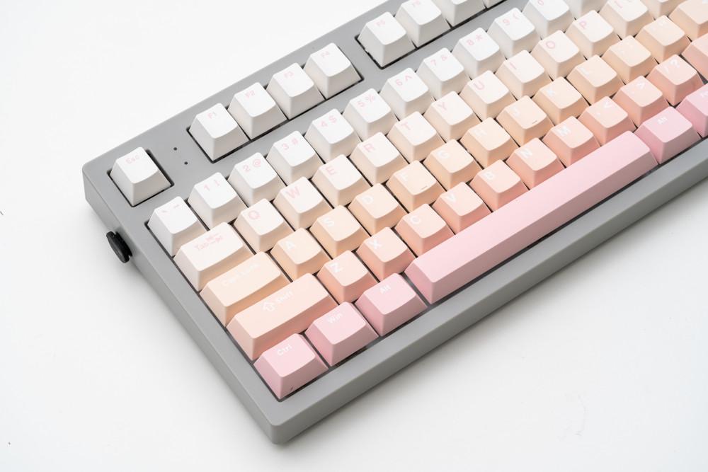 그라데이션 핑크 분홍 체리 PBT 기계식 키보드 키캡 (132키)