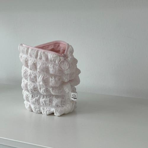 와플 핑크파우치