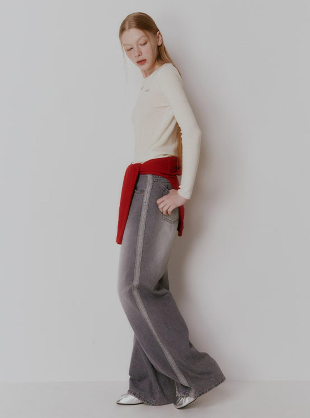 Washing Denim Pants in L/Grey VJ4SL153-11