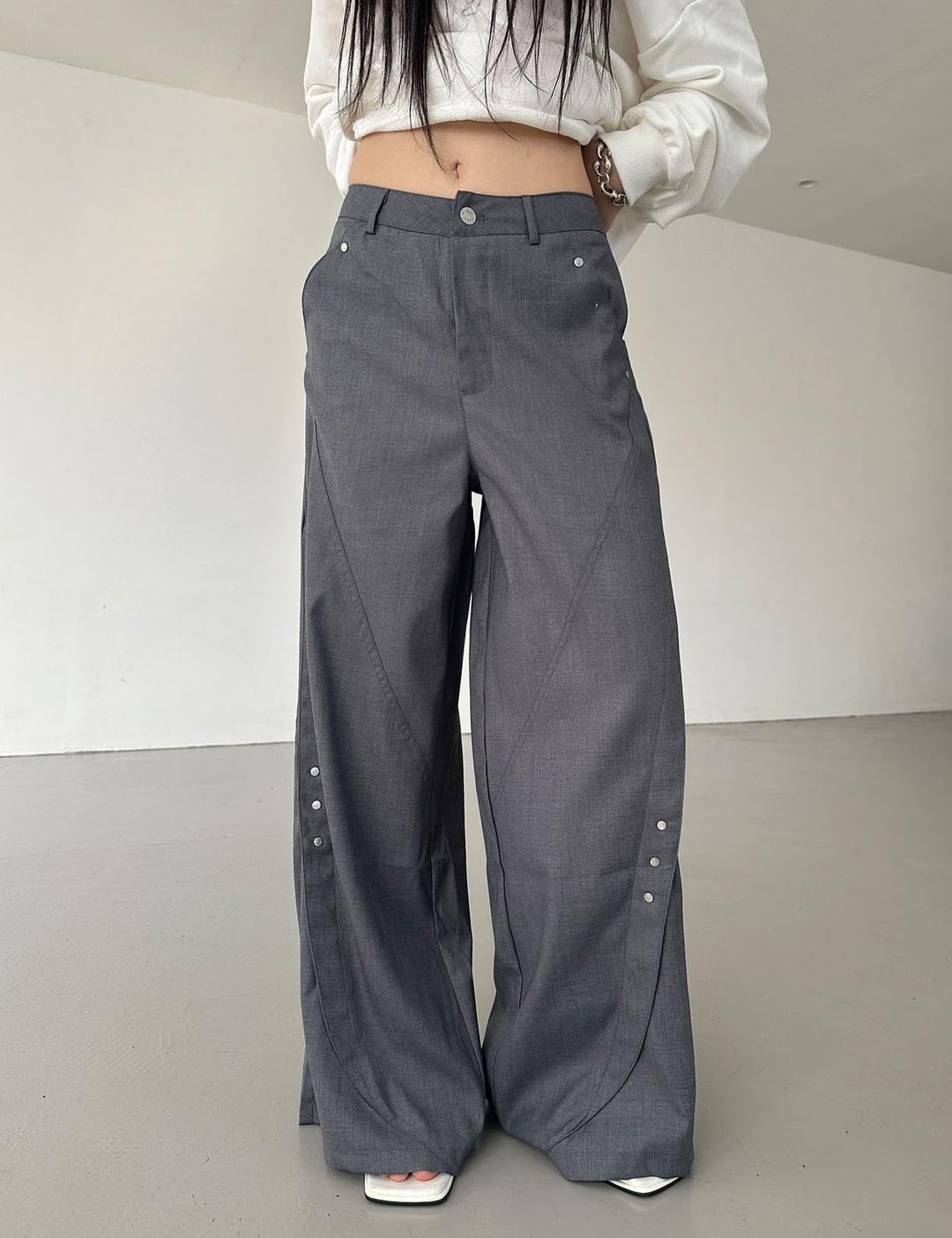 이너뮤트 diagonal rivet slacks (2color)