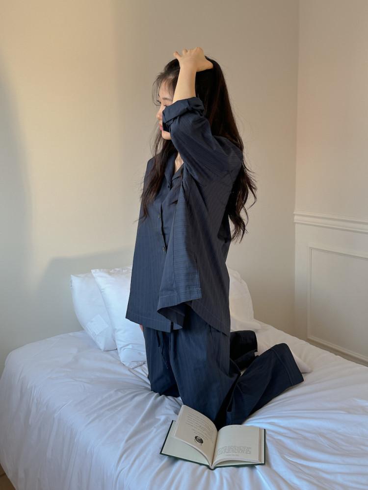 잠옷브랜드 스트라이프잠옷 빅사이즈잠옷 봄 가을 파자마