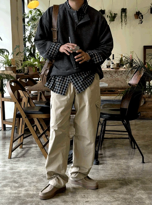 로벤티 리얼오버 헨리넥 니트