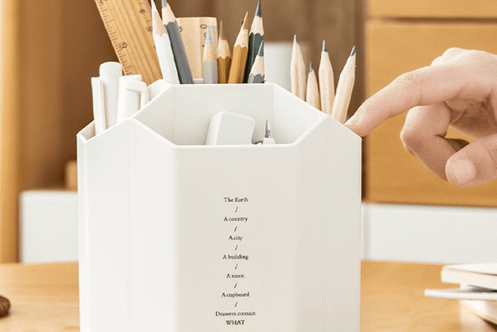 회전 연필꽂이 데스크 오거나이저 책상정리함 3colors