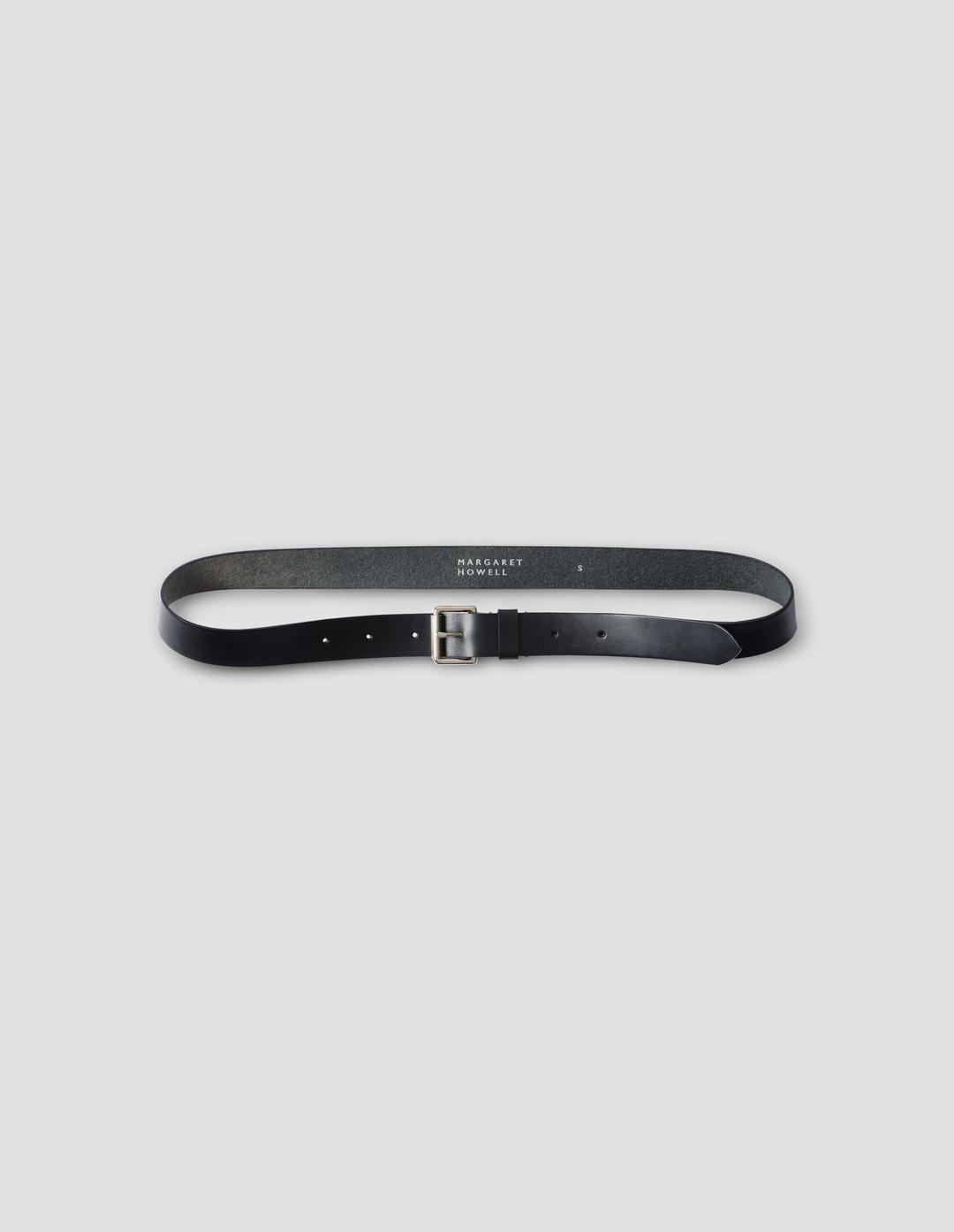 Black full grain leather Soft Bridle Belt | Margaret Howell