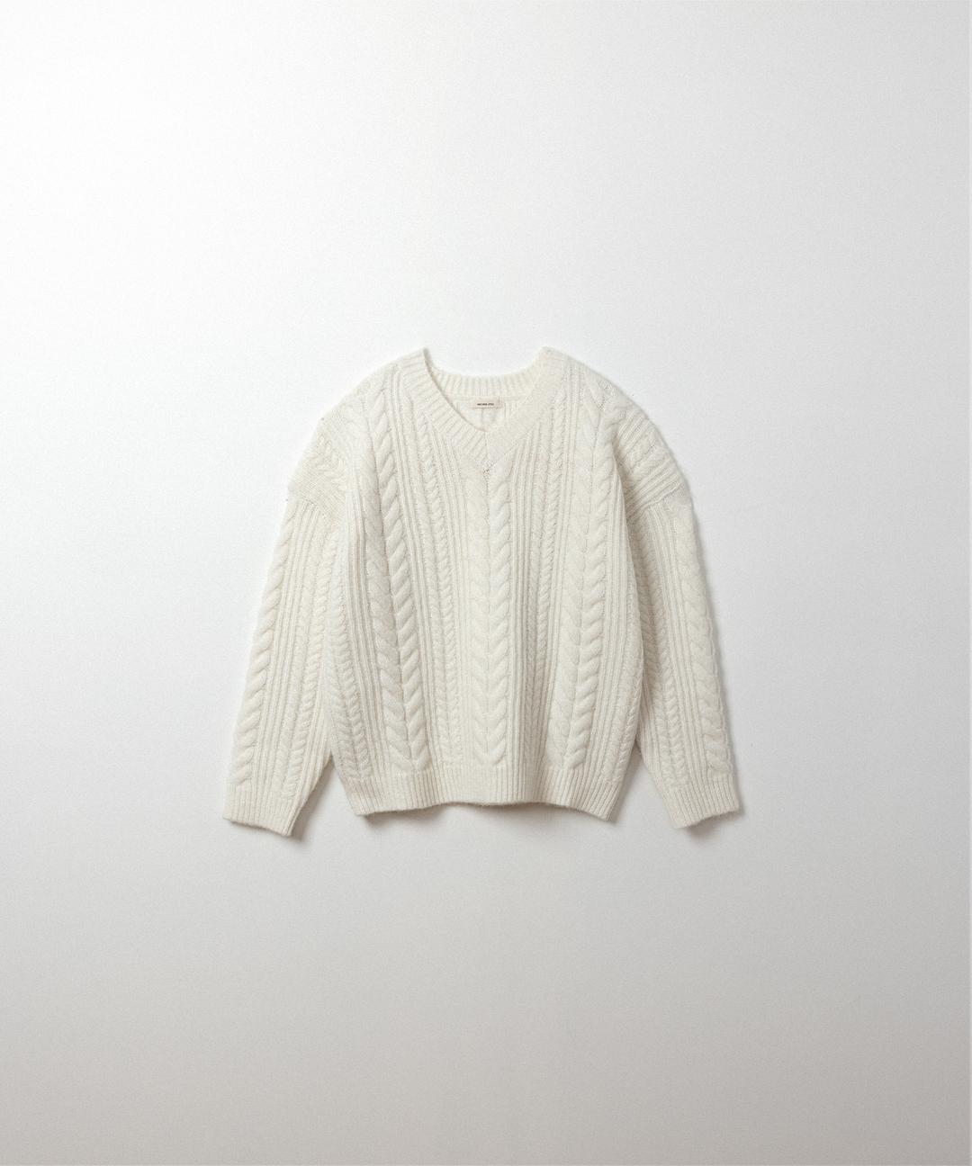 코지 빈티지 케이블 스웨터 (ivory)