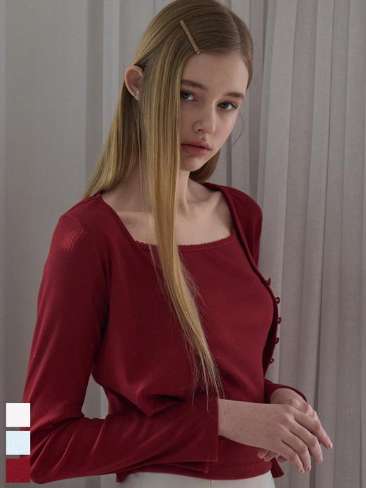 [세트] 로지 버튼 가디건 + 슬리브리스 3컬러 j1677