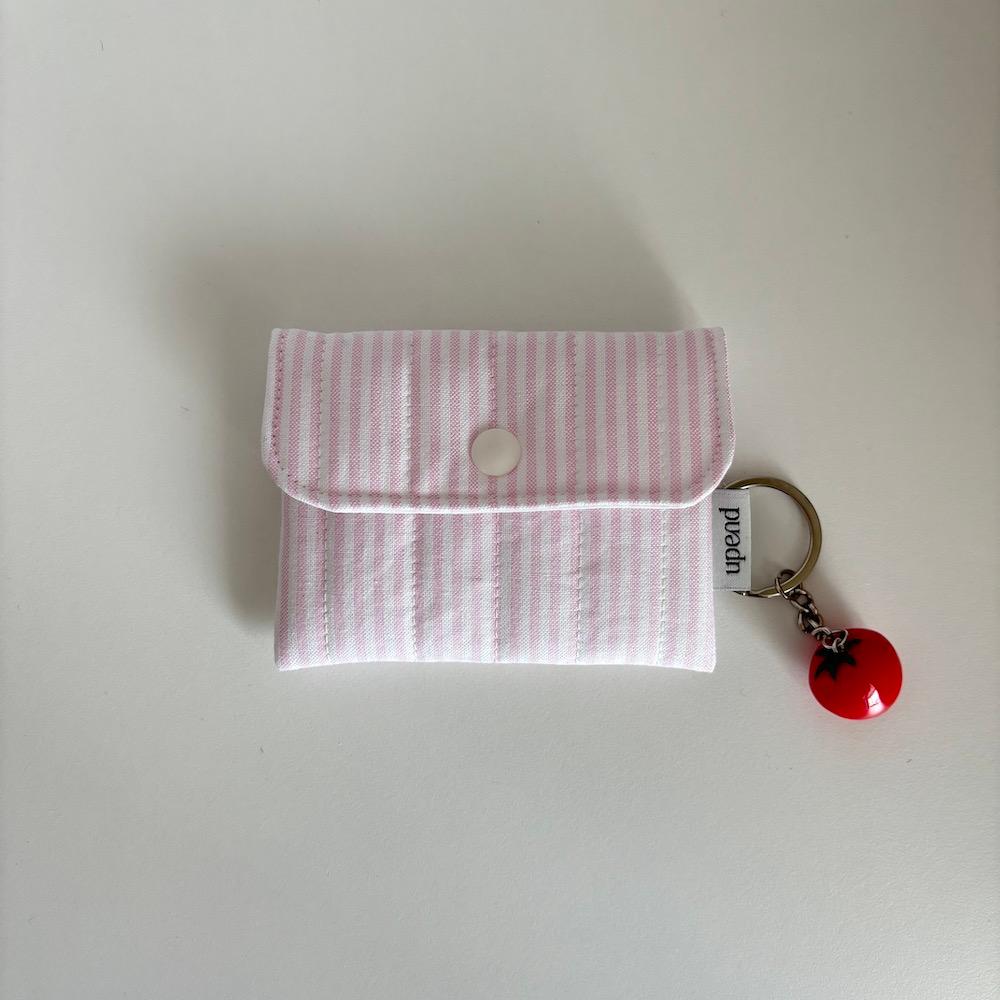 어펜드 button wallet_stripe (5color) 누빔 카드지갑