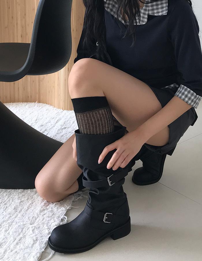 르에브 투버클 셔링 바이커 부츠