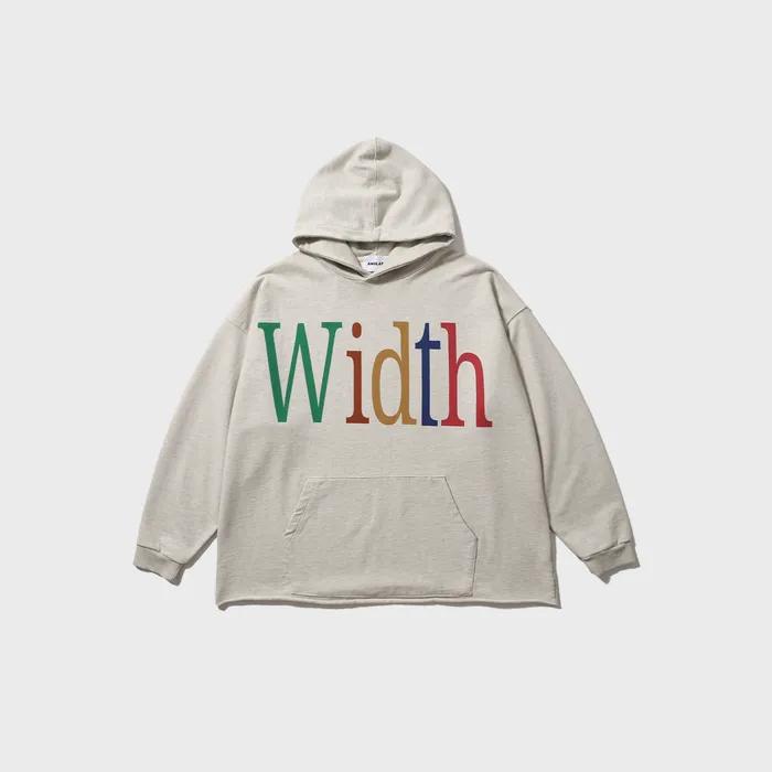 Width Print Hoodie - Oatmeal