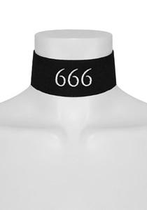 [18211] 피소녀 666 로고자수 쵸커