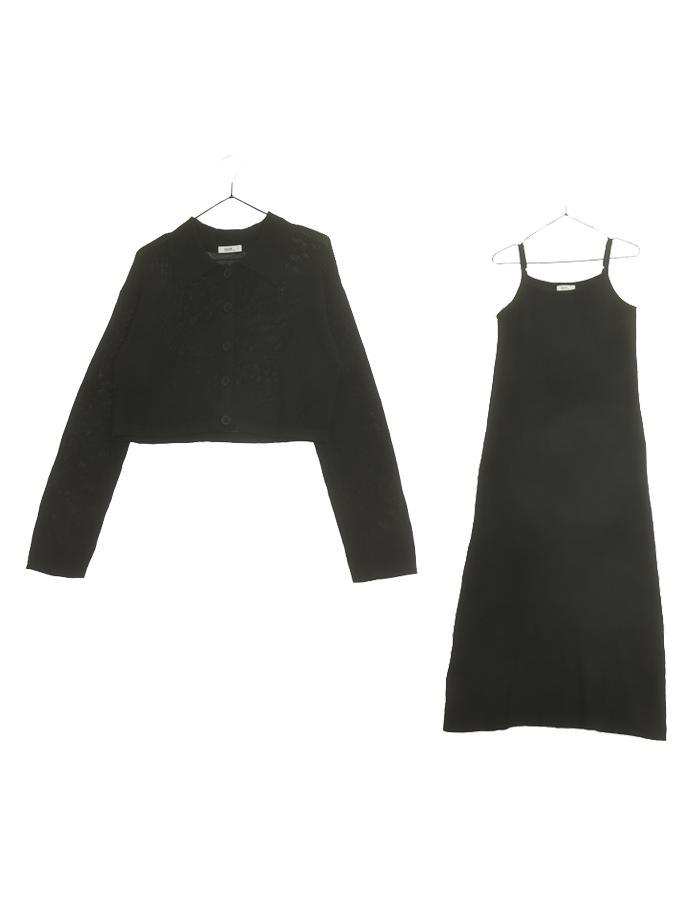 EARTH MUSIC 어스뮤직 골지 니트 투피스 셋업 / WOMAN FREE