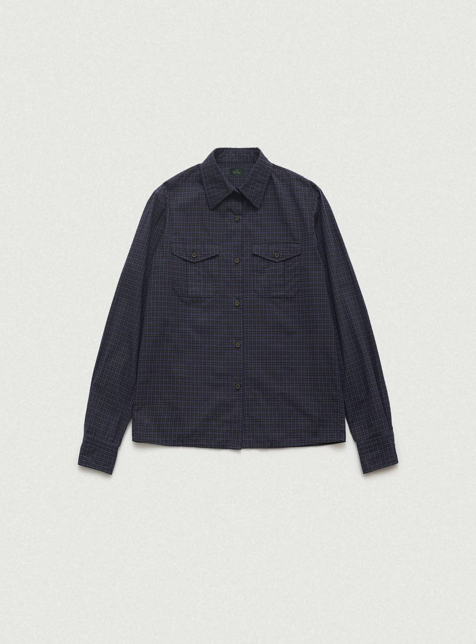 Townie Check Pocket Shirt_Navy