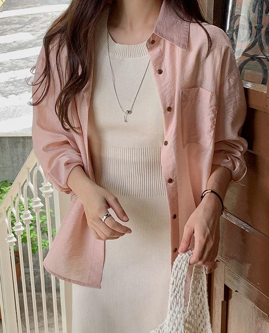 살안타템🤍[another leeds]  클로이 여름 셔츠  (루즈셔츠/간절기/시스루셔츠/썸머셔츠/여름셔츠)