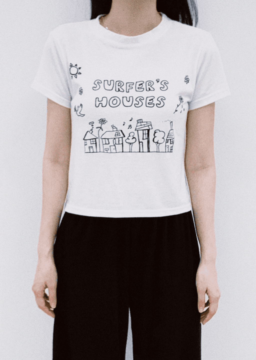 SURFER'S HOUSES TEE - WHITE