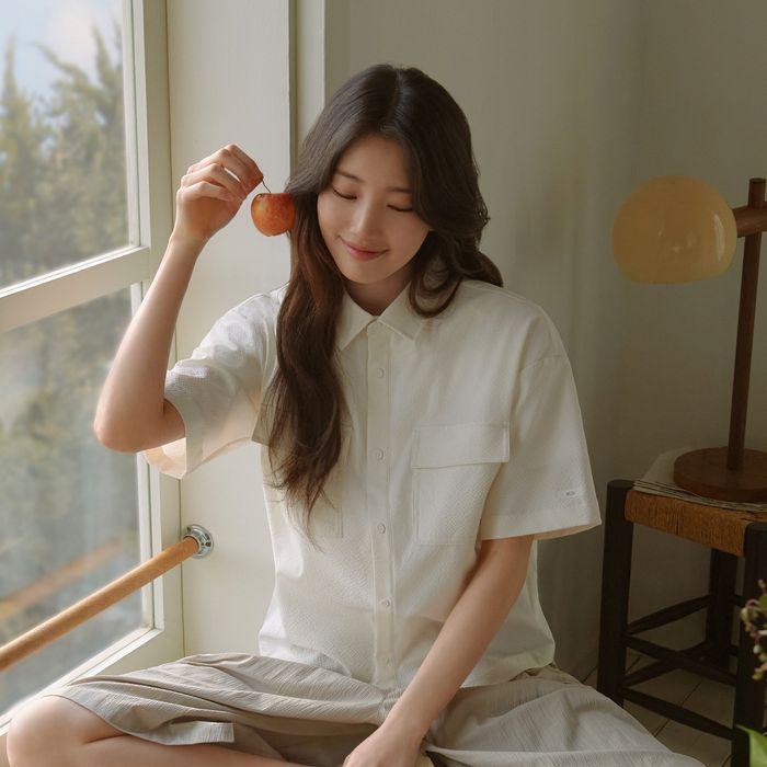 시원서커 DRY ICE 반팔 셔츠 W_ICE CREAM_KWM254528K
