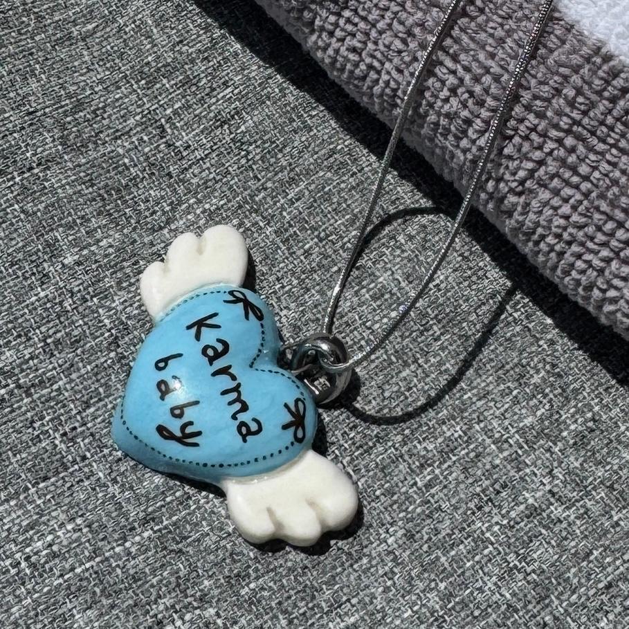 Karma baby necklace (deep blue)