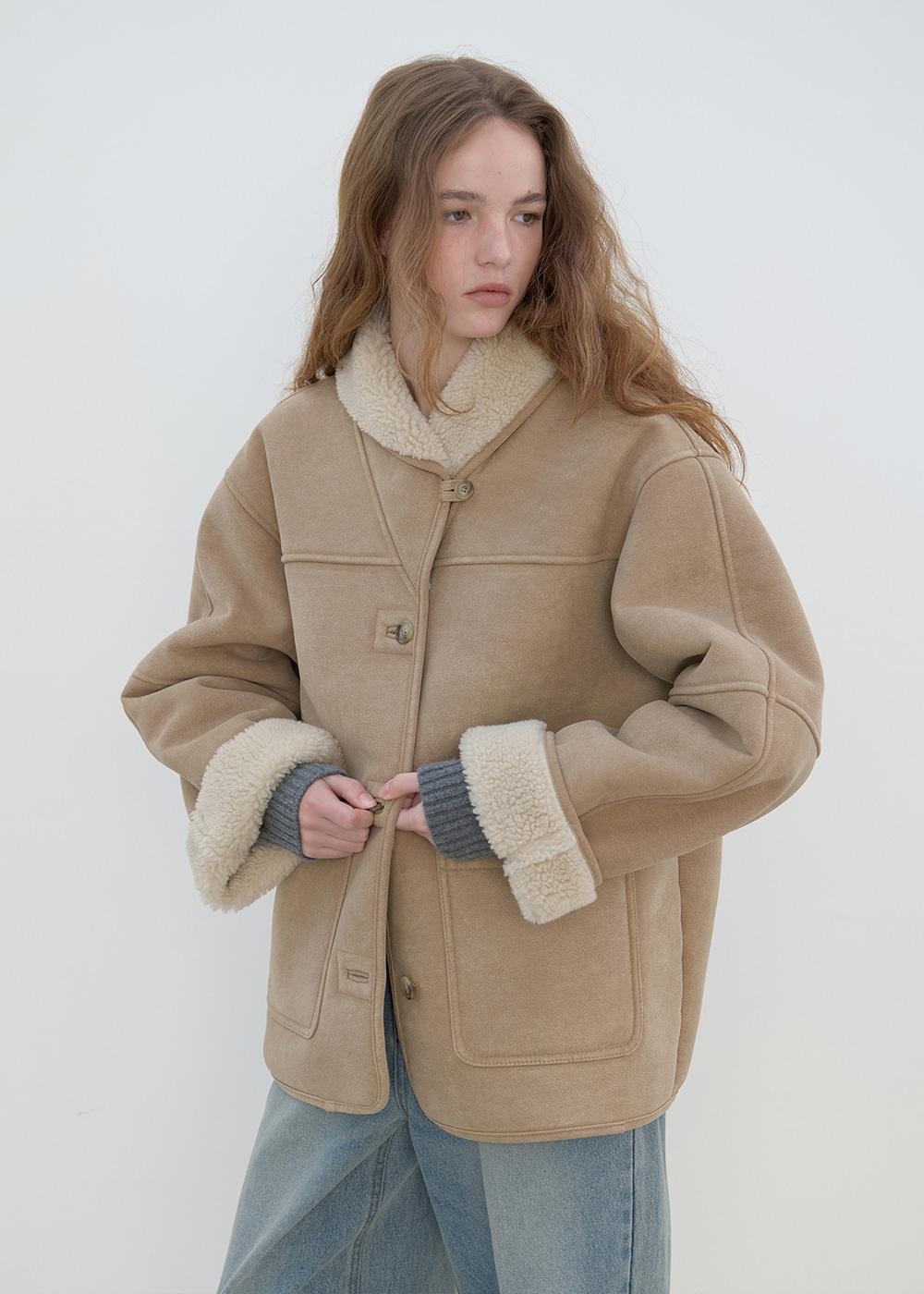 [2차/예약배송] Shearing mustang (beige)