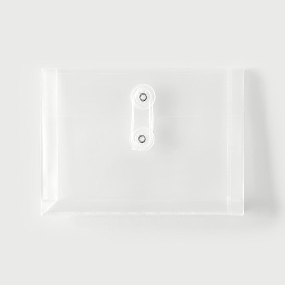 A5 Pocket 투명 플라스틱 하도메 버튼 파우치