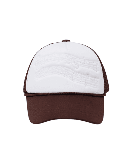 MUSIC SHEET MESH CAP (BROWN)