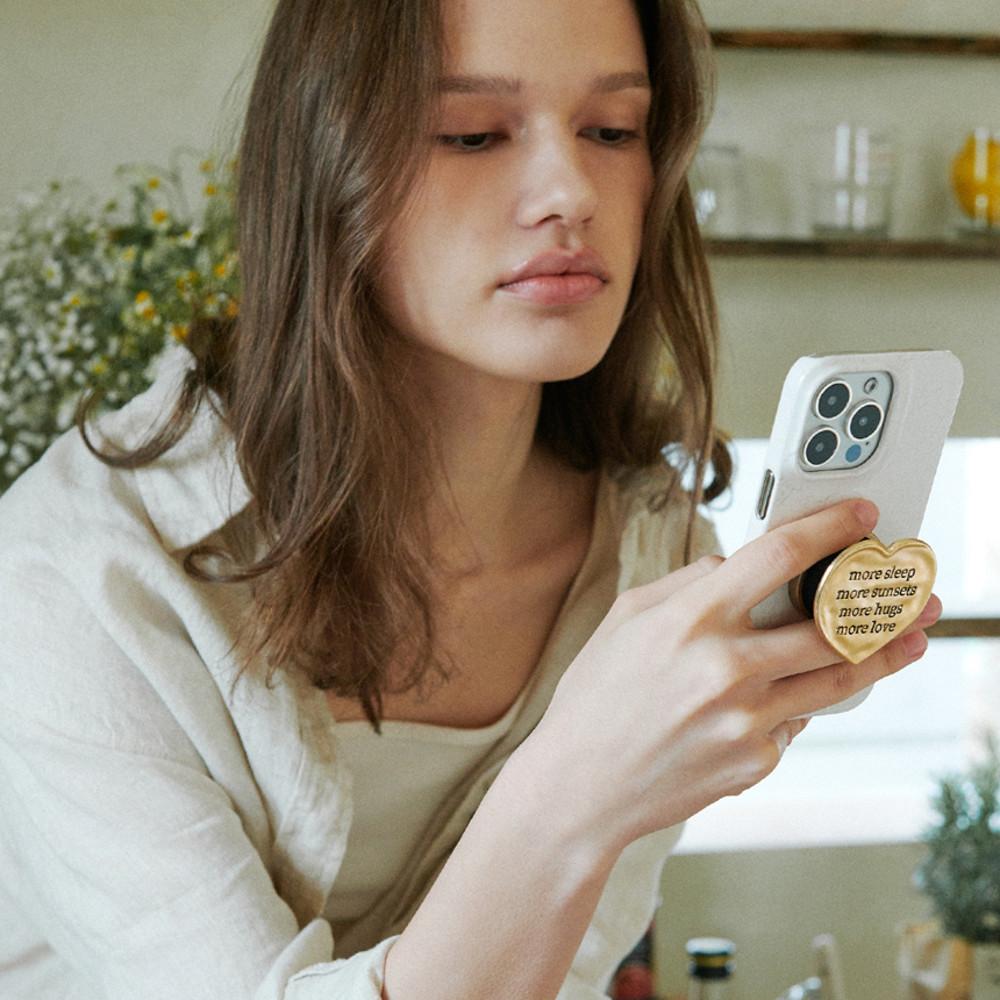 TBA 메탈 빈티지하트 정품 그립톡