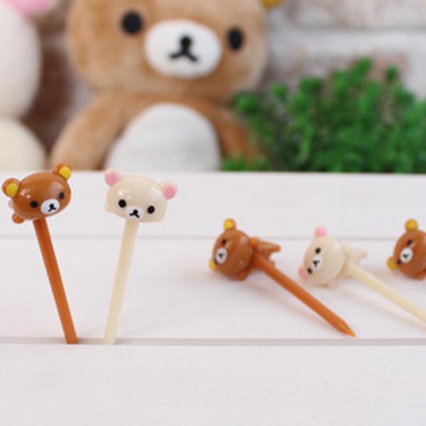 리락쿠마일자픽(5Pset)리락쿠마픽*도시락꾸미기