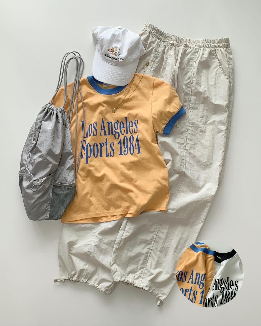 in LA 1984' ringer t-shirts