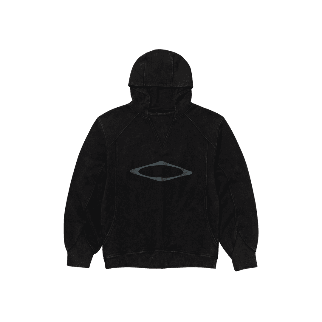 (W) Mischief Bleached Pullover Hoodie Washed Black