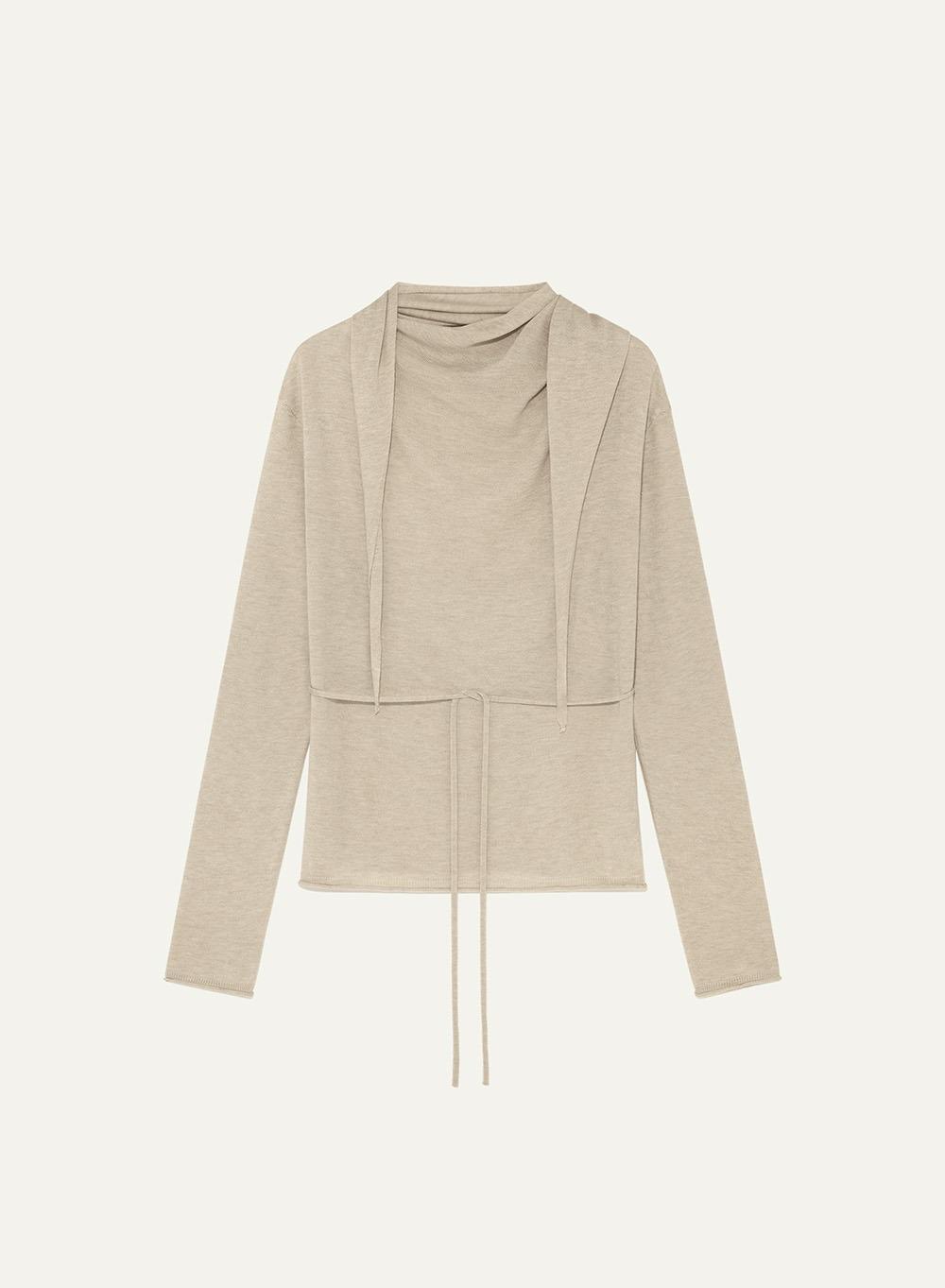 Scarf Pullover Melange Sand