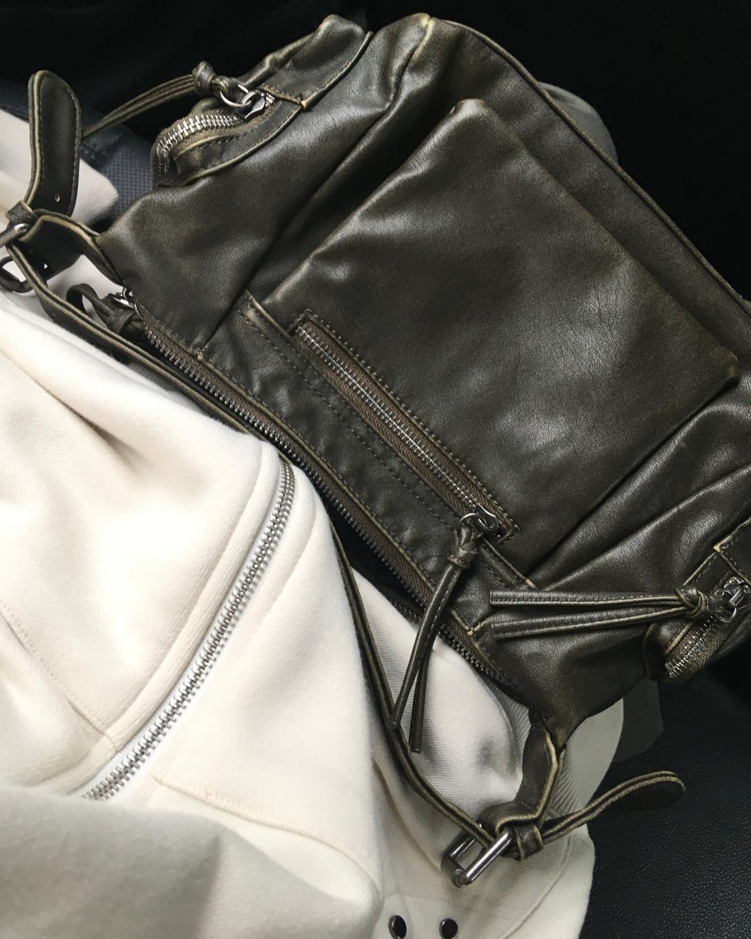 닉스 워싱 레더 백