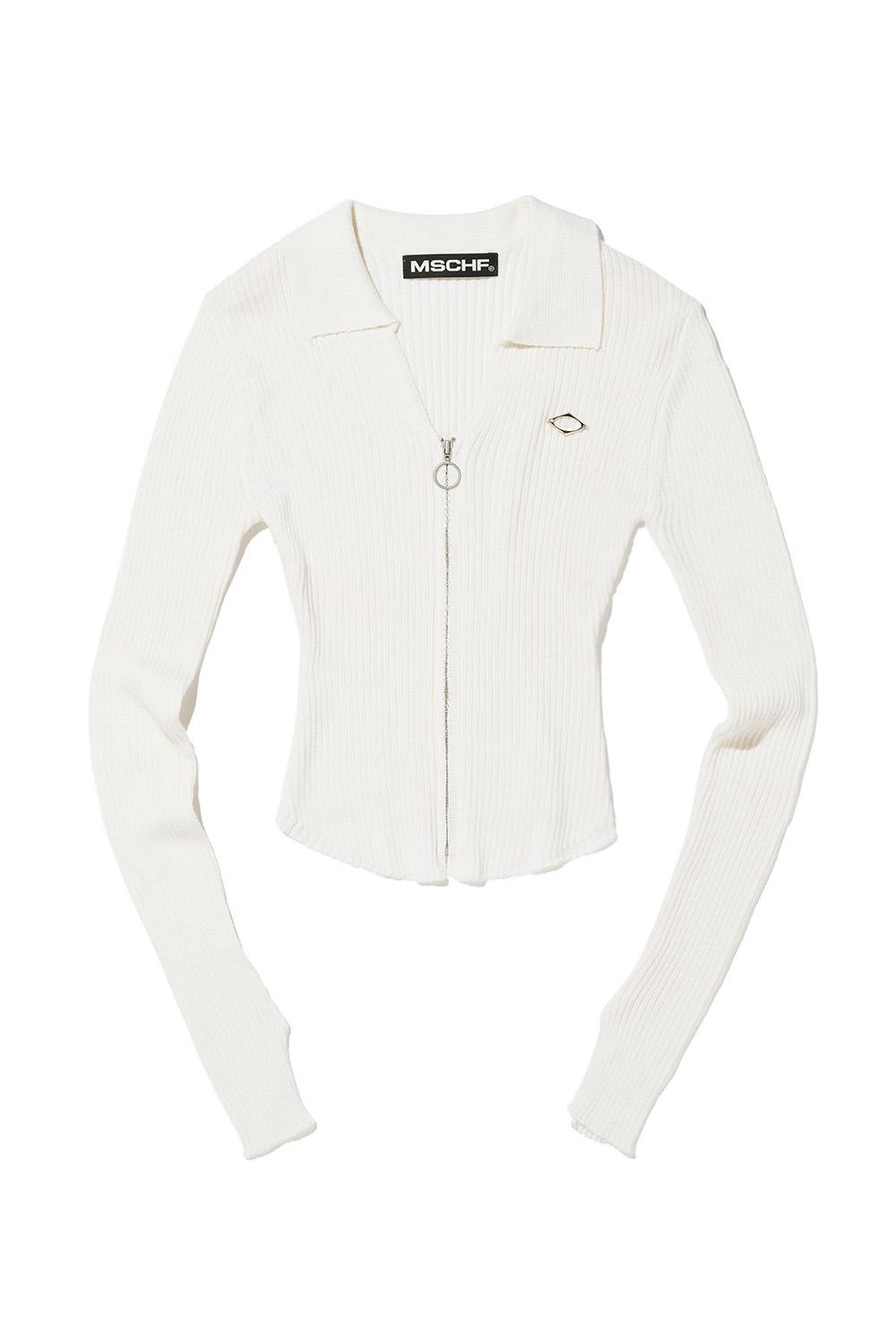 KNITTED LONG SLEEVE SHIRT_WHITE