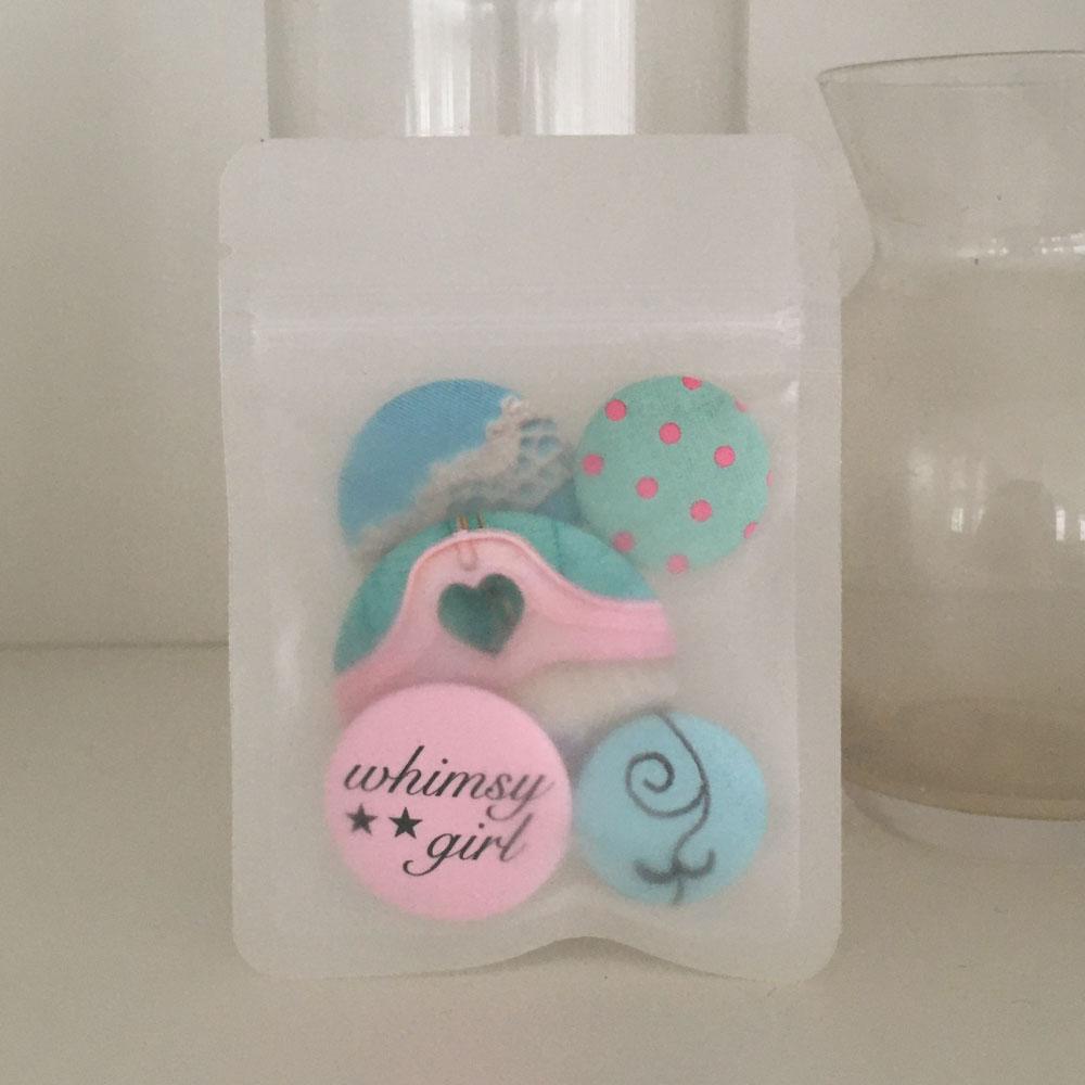 whimsy girl pin button set