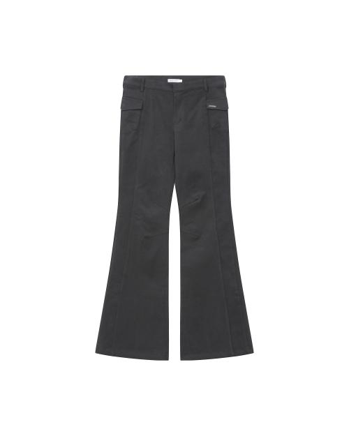 Side pocket bootscut pants CHARCOAL