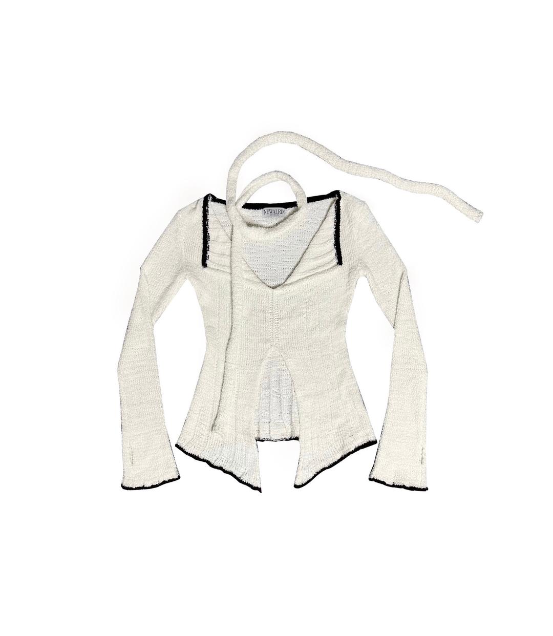 Rabbit color point muffler knit SET