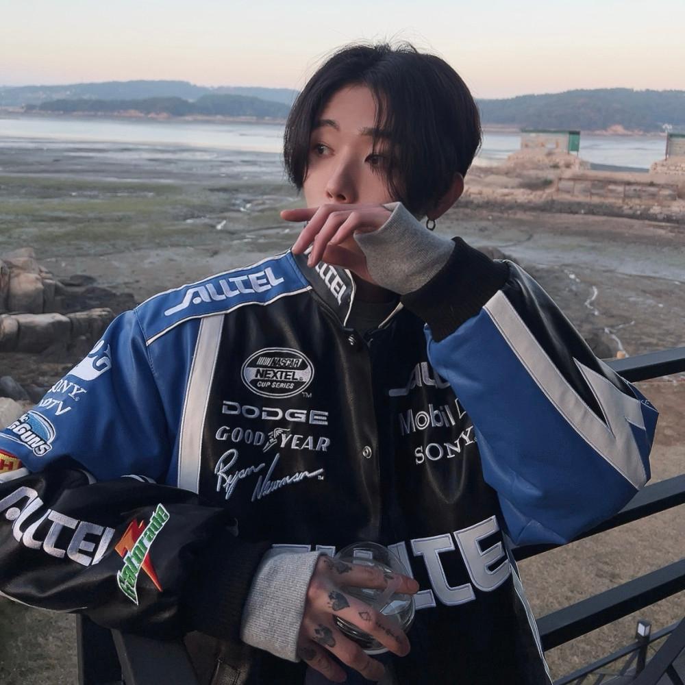 나스카 레이싱 자켓 바이커 가죽 겨울