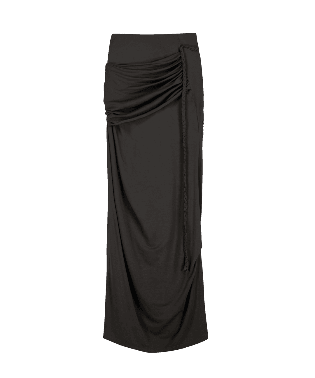 Layering Draped Maxi Skirt / Charcoal