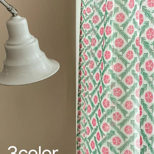 못없이설치 하루 플라워 쉬폰 가리개 커튼 주방 바란스