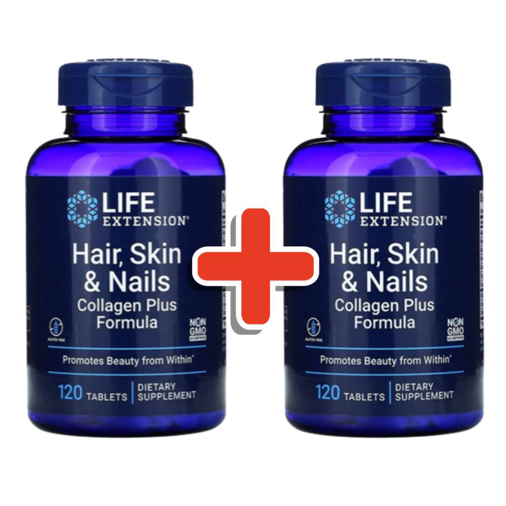 라이프익스텐션 헤어 스킨 네일 콜라겐 120정 2개 [원산지:미국]