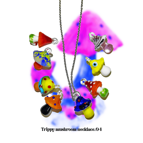 Trippy mushroom necklace.04 (8type)