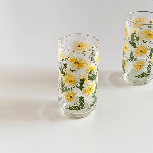 [vintage] 리비 데이지 글라스 (L size)