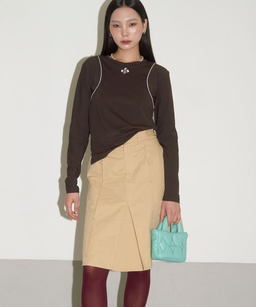 ACTIVE LINE LONG SLEEVE T-SHIRT / brown