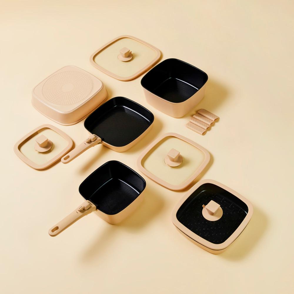 보오글 냄비세트 인덕션용냄비 세라믹코팅 모든열원 사용가능 프라이팬 15종