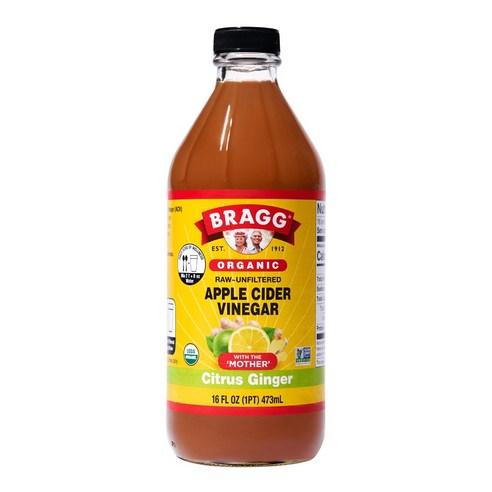 강군샵 신제품 브래그 새로운맛 애플사이다 비니거 Citrus Ginger 473ml BRAGG 1개 사과 식초 애사비, 473ml, 1개 - 여성스킨케어 | 쿠팡
