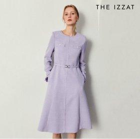 [더아이잗] 브레이드 장식 트위드 원피스 IP3A0OP061