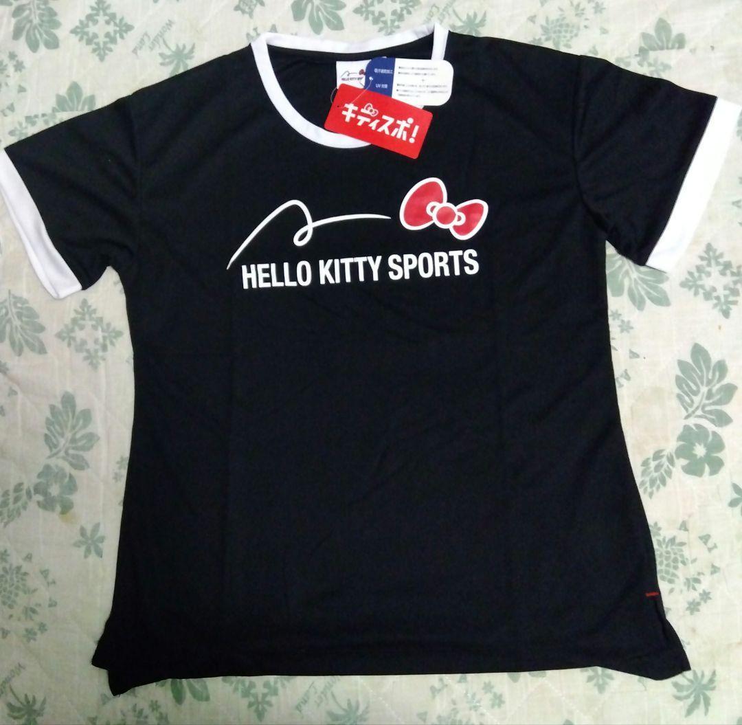 最終値下げ　新品 　ハローキティ キティスポ　Tシャツ Ｌサイズ　ブラック
