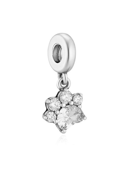 판도라 792247C01 모먼트 스파클링 펫 파우 프린트 댕글 실버 참