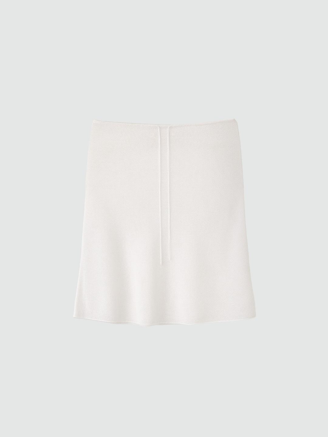 [6/27 OPEN] SCOTCH KNIT SKIRT, WHITE