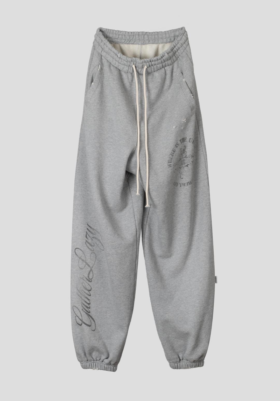 Old Emblem Baggy Sweatpants [ Gray ]