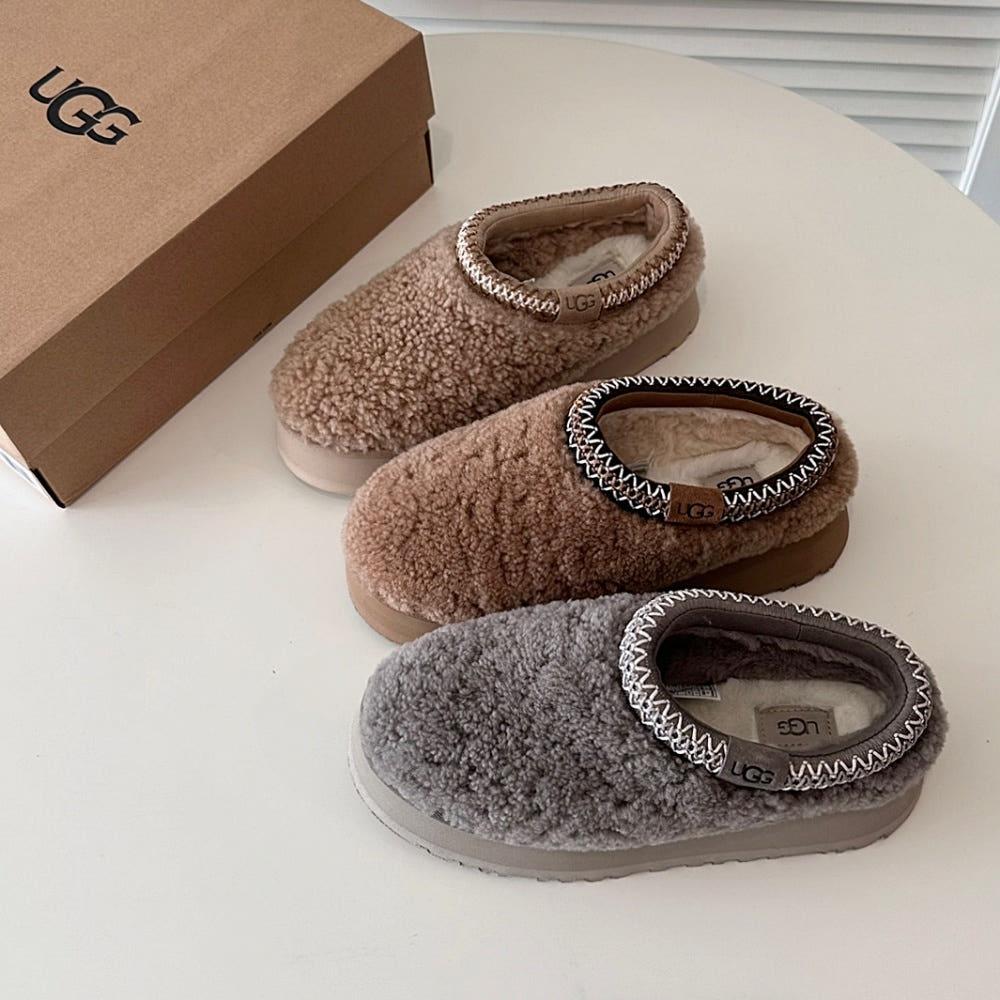 [미국UGG] 어그 타즈 맥시 컬리 플랫폼 슬리퍼 3color