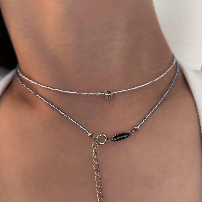 [라이즈 소희 착용]Silver Star Cube Necklace - Alice, Sora, Soda